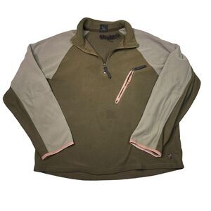 Nike Vintage Y2K 1/4 Zip Pullover Sweatshirt FLAW Green Womens Large